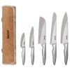 Hecef 11-Piece Kitchen Knife Set, Stonewashed Steel Ultra Sharp Japanese Knife with Roll Bag