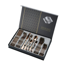 Silverware Set, AOMOTA 30 Piece Stainless Steel Flatware Silverware Set with Premium Gift box, Include Knife/Fork/Spoon/Teaspoon Service for 6