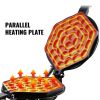 VEVOR Commercial Bubble Waffle Maker; 1400W Egg Bubble Puff Iron w/ 180° Rotatable 2 Pans & Wooden Handles