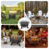 30in Outdoor Metal Fire Pit with Cooking Grates Black