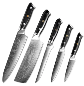 Japanese Damascus steel knife kitchen knife fruit knife (Option: 5pcs)