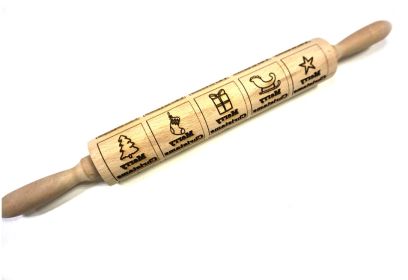 Rolling Pin Christmas Embossing (Option: 9style 35cm)