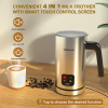 300ml Automatic Milk Heater Multifunction Cold / Hot Latte Milk foam 500W LED Touch control, cappuccino chocolate protein powder