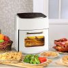 15.8QT Air Fryer Family Size 1400W Powerful Oilless Cooker Crisp Bake Grill Dehydrate Touch Screen Customized Temperature Time Visible Window