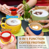 300ml Automatic Milk Heater Multifunction Cold / Hot Latte Milk foam 500W LED Touch control, cappuccino chocolate protein powder